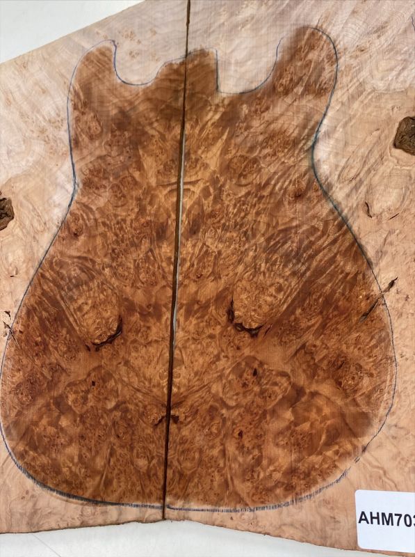 Top Maserahorn - Maple Burl Westcoast, 2-tlg. 7mm Einzelstück #007